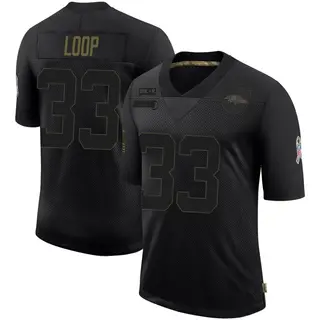 Baltimore Ravens Men's Tyler Loop Limited 2020 Salute To Service Jersey - Black