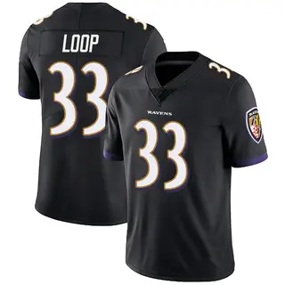 Baltimore Ravens Men's Tyler Loop Limited Alternate Vapor Untouchable Jersey - Black