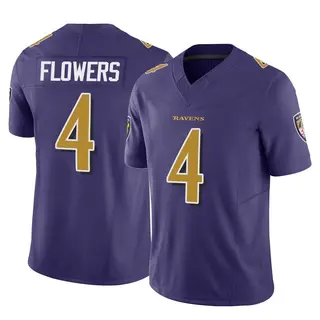 Baltimore Ravens Men's Zay Flowers Limited Vapor F.U.S.E. Jersey - Purple