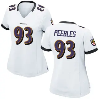 Baltimore Ravens Women's Aeneas Peebles Game Jersey - White