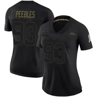 Baltimore Ravens Women's Aeneas Peebles Limited 2020 Salute To Service Jersey - Black