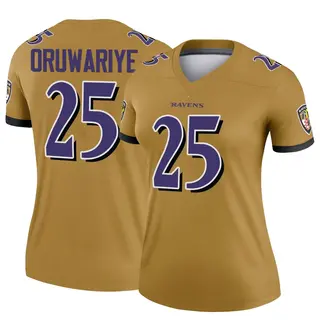 Baltimore Ravens Women's Amani Oruwariye Legend Inverted Jersey - Gold