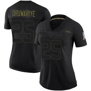 Baltimore Ravens Women's Amani Oruwariye Limited 2020 Salute To Service Jersey - Black