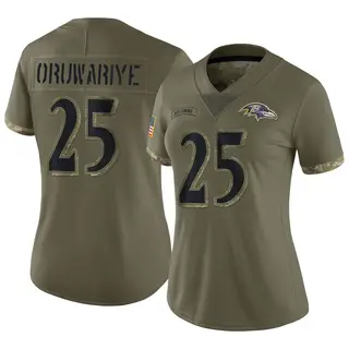 Baltimore Ravens Women's Amani Oruwariye Limited 2022 Salute To Service Jersey - Olive