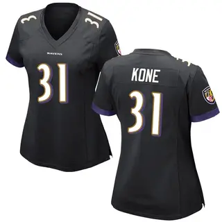 Baltimore Ravens Women's Bilhal Kone Game Jersey - Black