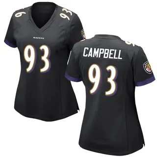 Baltimore Ravens Women's Calais Campbell Game Jersey - Black