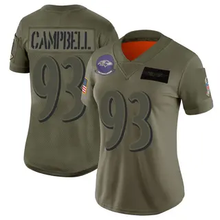 Baltimore Ravens Women's Calais Campbell Limited 2019 Salute to Service Jersey - Camo