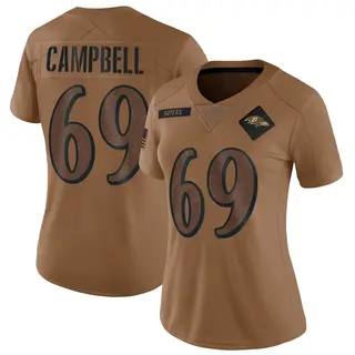 Baltimore Ravens Women's Calais Campbell Limited 2023 Salute To Service Jersey - Brown