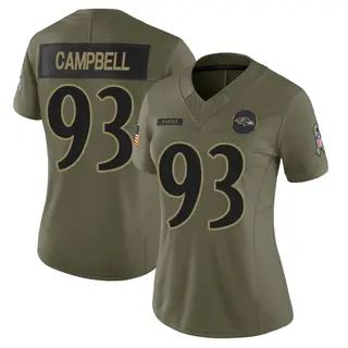 Baltimore Ravens Women's Calais Campbell Limited 2025 Salute to Service Jersey - Olive