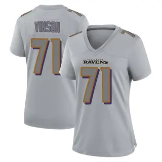 Baltimore Ravens Women's Carson Vinson Game Atmosphere Fashion Jersey - Gray
