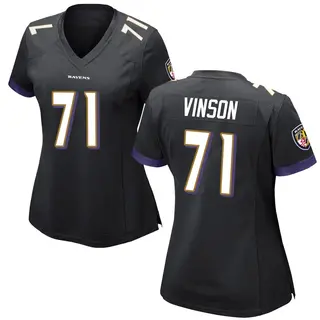 Baltimore Ravens Women's Carson Vinson Game Jersey - Black