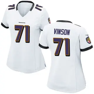 Baltimore Ravens Women's Carson Vinson Game Jersey - White