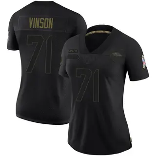 Baltimore Ravens Women's Carson Vinson Limited 2020 Salute To Service Jersey - Black