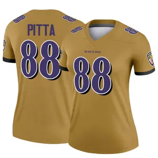 Baltimore Ravens Women's Dennis Pitta Legend Inverted Jersey - Gold