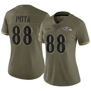 Baltimore Ravens Women's Dennis Pitta Limited 2022 Salute To Service Jersey - Olive