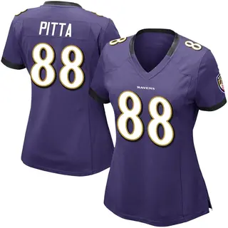 Baltimore Ravens Women's Dennis Pitta Limited Team Color Vapor Untouchable Jersey - Purple