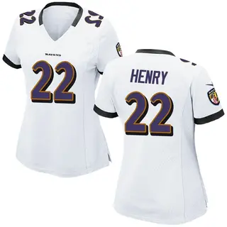 Baltimore Ravens Women's Derrick Henry Game Jersey - White