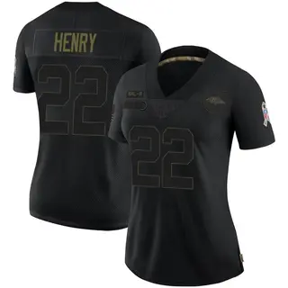 Baltimore Ravens Women's Derrick Henry Limited 2020 Salute To Service Jersey - Black