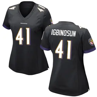 Baltimore Ravens Women's Desmond Igbinosun Game Jersey - Black