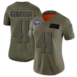 Baltimore Ravens Women's Desmond Igbinosun Limited 2019 Salute to Service Jersey - Camo