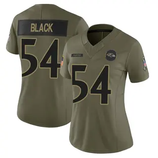 Baltimore Ravens Women's Diwun Black Limited 2025 Salute to Service Jersey - Olive