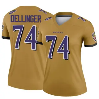 Baltimore Ravens Women's Garrett Dellinger Legend Inverted Jersey - Gold