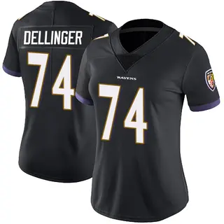 Baltimore Ravens Women's Garrett Dellinger Limited Alternate Vapor Untouchable Jersey - Black