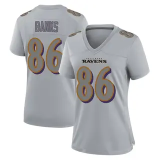 Baltimore Ravens Women's Jahmal Banks Game Atmosphere Fashion Jersey - Gray