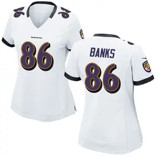 Baltimore Ravens Women's Jahmal Banks Game Jersey - White