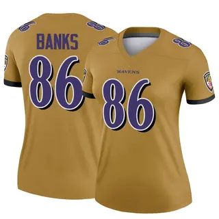 Baltimore Ravens Women's Jahmal Banks Legend Inverted Jersey - Gold