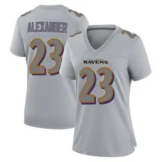 Baltimore Ravens Women's Jaire Alexander Game Atmosphere Fashion Jersey - Gray