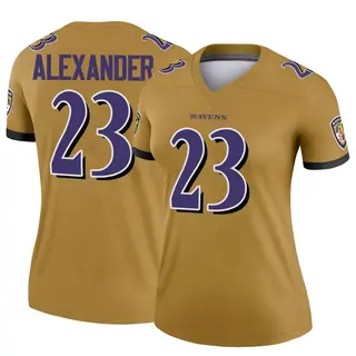 Baltimore Ravens Women's Jaire Alexander Legend Inverted Jersey - Gold