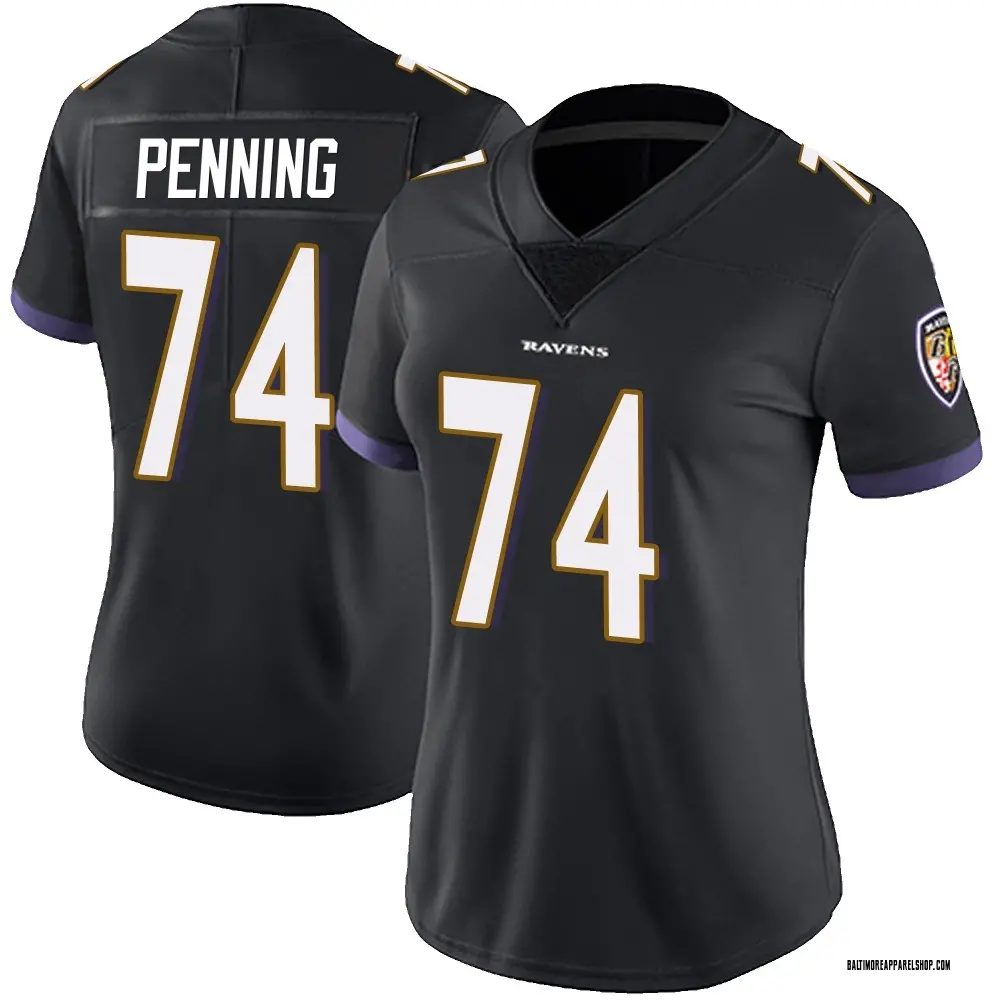 Baltimore Ravens Women's Jared Penning Limited Alternate Vapor Untouchable Jersey - Black