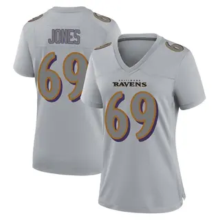 Baltimore Ravens Women's Jayson Jones Game Atmosphere Fashion Jersey - Gray