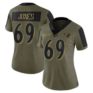 Baltimore Ravens Women's Jayson Jones Limited 2021 Salute To Service Jersey - Olive