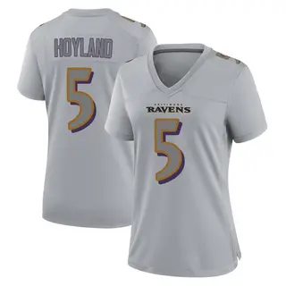 Baltimore Ravens Women's John Hoyland Game Atmosphere Fashion Jersey - Gray