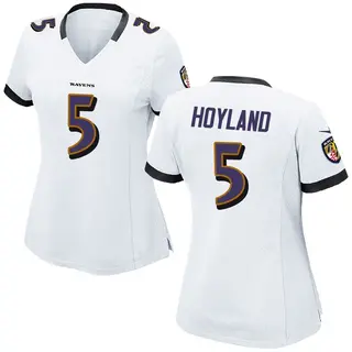 Baltimore Ravens Women's John Hoyland Game Jersey - White