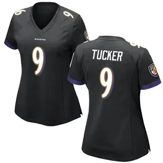 Baltimore Ravens Women's Justin Tucker Game Jersey - Black