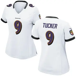 Baltimore Ravens Women's Justin Tucker Game Jersey - White