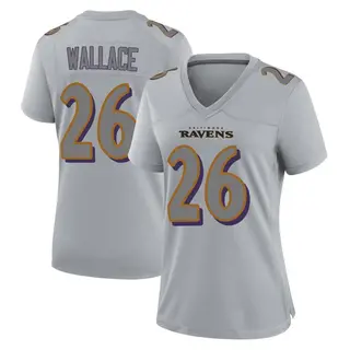 Baltimore Ravens Women's K'Von Wallace Game Atmosphere Fashion Jersey - Gray