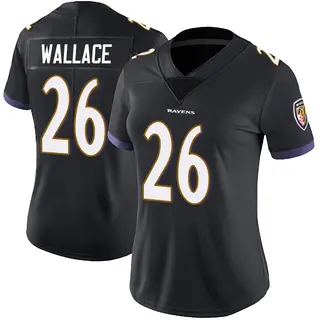 Baltimore Ravens Women's K'Von Wallace Limited Alternate Vapor Untouchable Jersey - Black