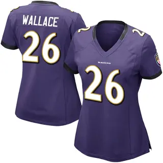 Baltimore Ravens Women's K'Von Wallace Limited Team Color Vapor Untouchable Jersey - Purple