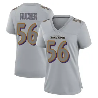 Baltimore Ravens Women's Kaimon Rucker Game Atmosphere Fashion Jersey - Gray
