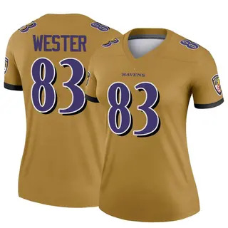 Baltimore Ravens Women's LaJohntay Wester Legend Inverted Jersey - Gold
