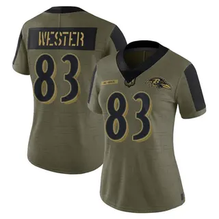 Baltimore Ravens Women's LaJohntay Wester Limited 2021 Salute To Service Jersey - Olive