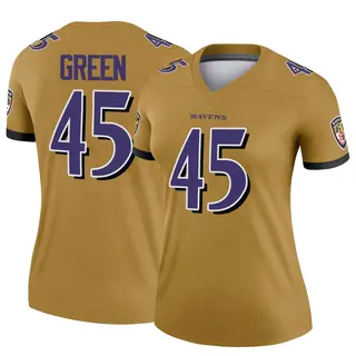 Baltimore Ravens Women's Mike Green Legend Inverted Jersey - Gold
