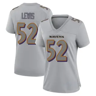 Baltimore Ravens Women's Ray Lewis Game Atmosphere Fashion Jersey - Gray