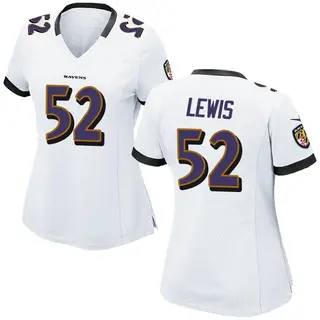 Baltimore Ravens Women's Ray Lewis Game Jersey - White