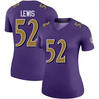Baltimore Ravens Women's Ray Lewis Legend Color Rush Jersey - Purple