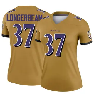Baltimore Ravens Women's Robert Longerbeam Legend Inverted Jersey - Gold
